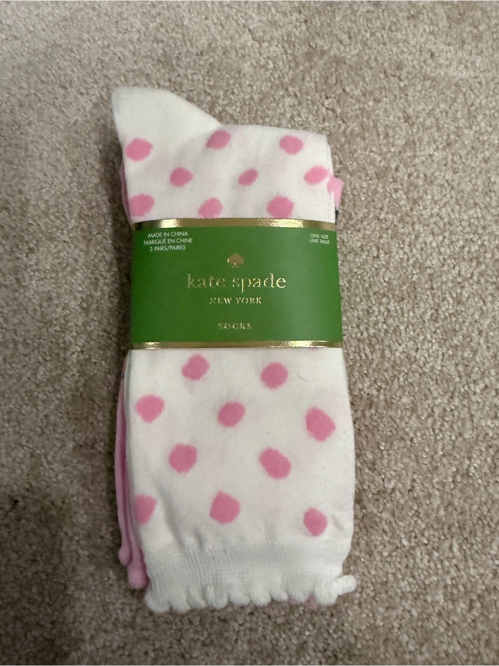 NWT Kate Spade 2 pair crew socks